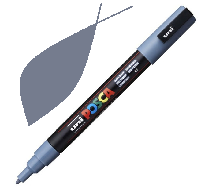 ROTULADOR UNI POSCA PC-3M GRIS PIZARRA